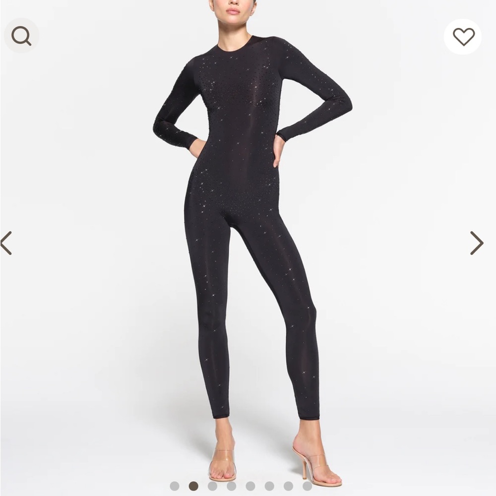 Skims x Swarvoski JELLY SHEER LONG SLEEVE CATSUIT